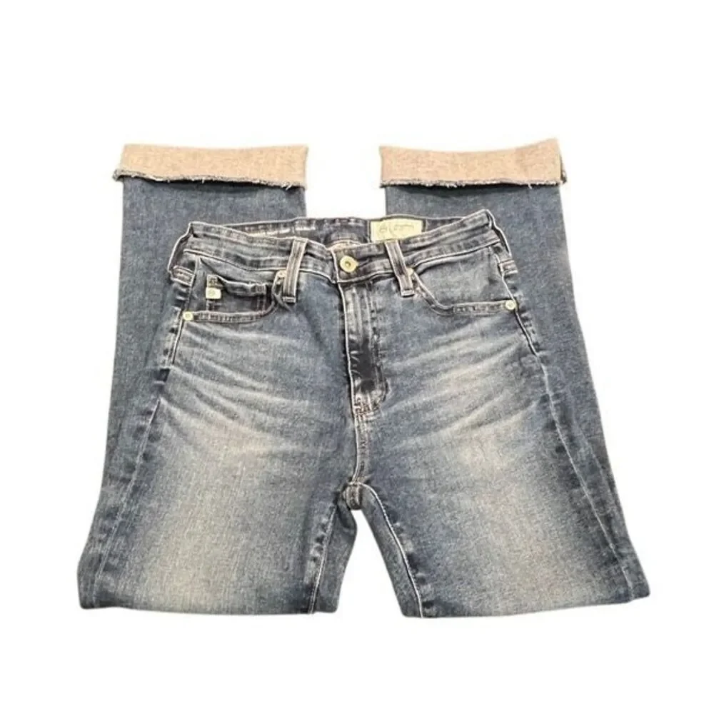 AG Adriano Goldschmied Women's Farrah Bootcut Cropped Jeans Blue Denim Size 26